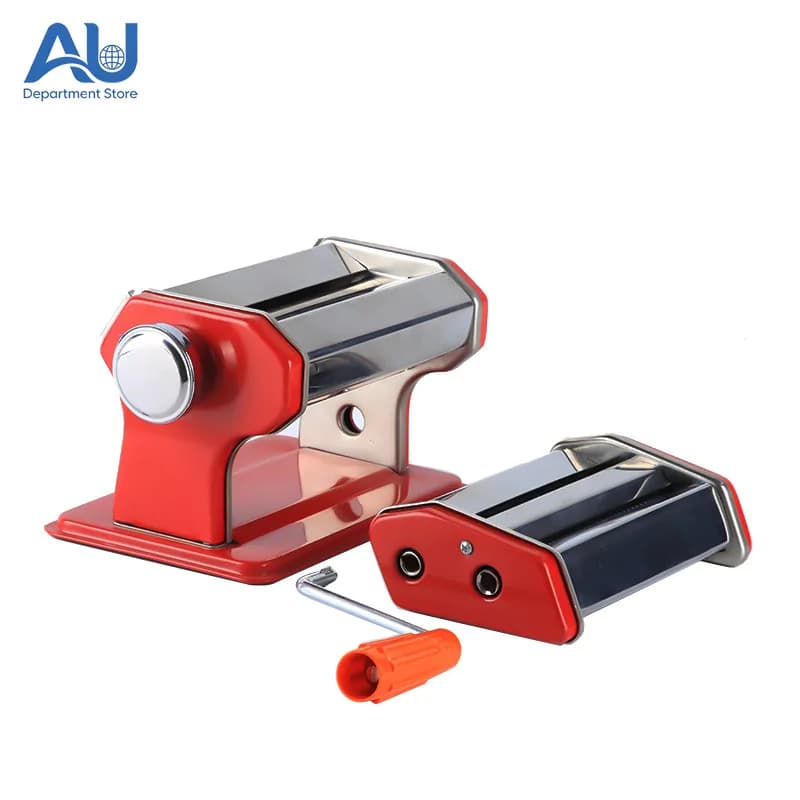 New Design Stainless Steel Home Made Fresh Noodle Pasta Making Machine Manual Noodle Maker With Adjustable Thickness Settings