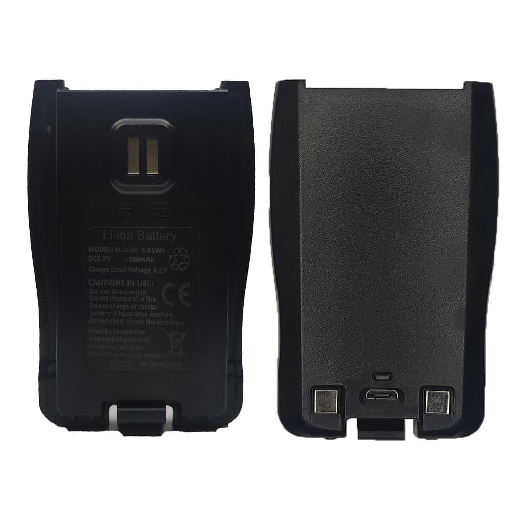 Rechargeable Li-ion A5H Walkie Talkie Battery 1500mAh High Capacity USB Charging Walkie Talkie Accessories