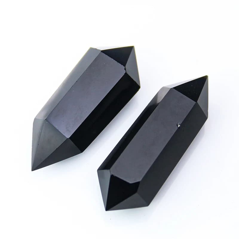 Ciondolo in Quarzo Naturale Curativo, Pendolo in Ossidiana, Collana Fai da Te con Druzy, Bacchetta a Doppia Punta in Cristallo Herkimer, Energia per Meditazione e Wicca