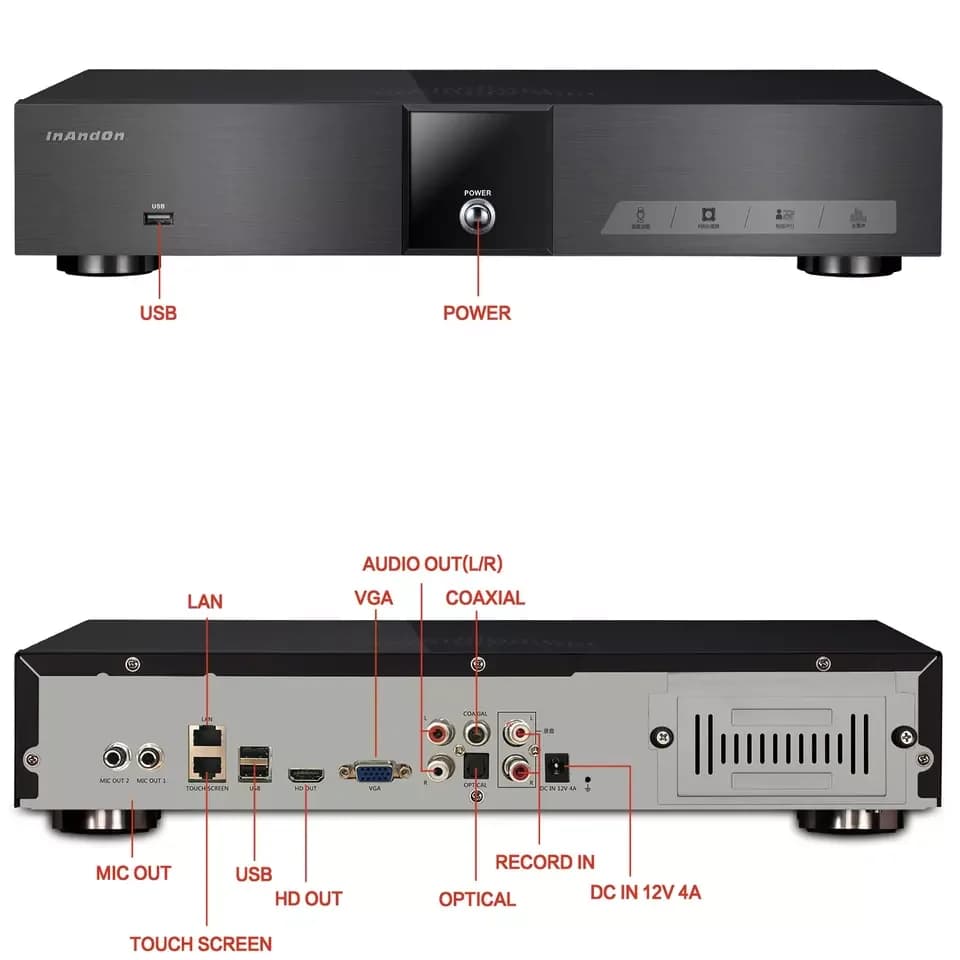 Produttore Macchina Karaoke Professionale InAndOn V5 MAX 8T Doppio Sistema Inglese KTV Sistema Karaoke Intelligente TV Lettori Karaoke