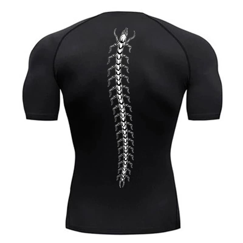 Camicie a compressione grafica per uomo Allenamento in palestra Maglietta atletica ad asciugatura rapida Top Allenamento Canottiere da corsa Baselayers Rash Guard