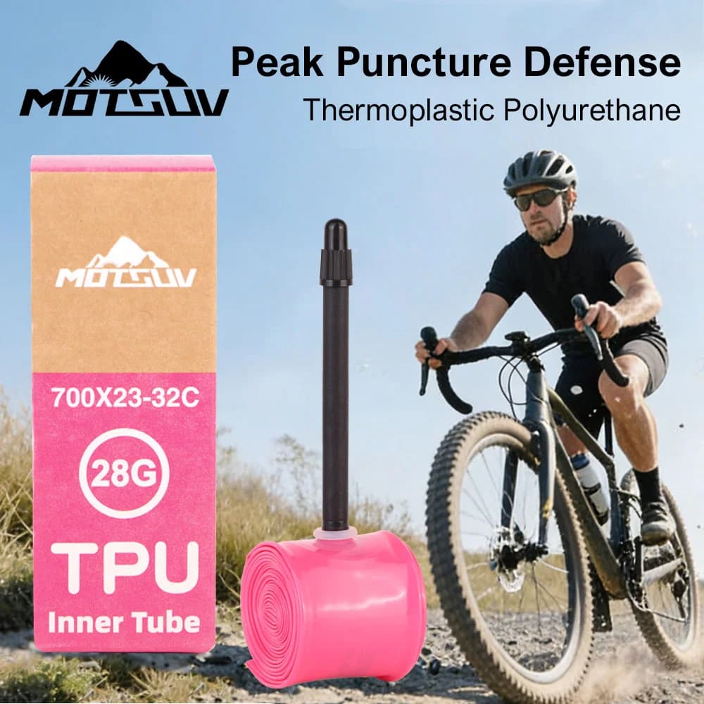 Camera d'aria ultraleggera per bicicletta 700 x 23 25 28 32C, in TPU, lunghezza 45 65 85mm, valvola francese, super leggera (1 pezzo/2 pezzi)