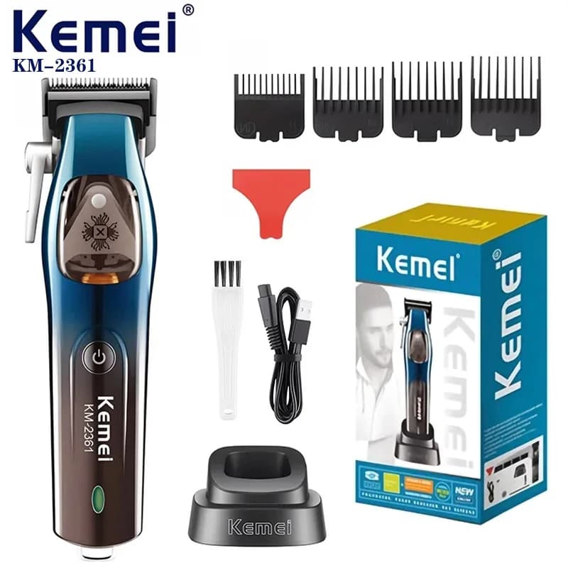Kemei 2361 Professional Haircut Barbiere Haircut Barba Rechargeable Haircut Machine Motor 10000 RPM Trimer for Men