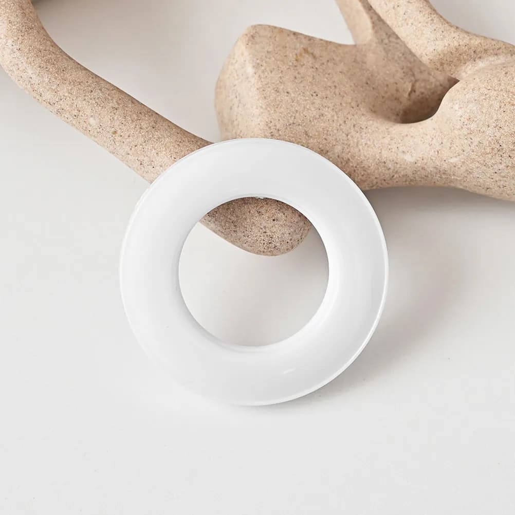 6 Pezzi Anelli per Tende in Plastica Riutilizzabili, Occhielli per Tende da Finestra e Doccia, Facili da Installare, Anelli Scorrevoli Rotondi per Decorazione Casa