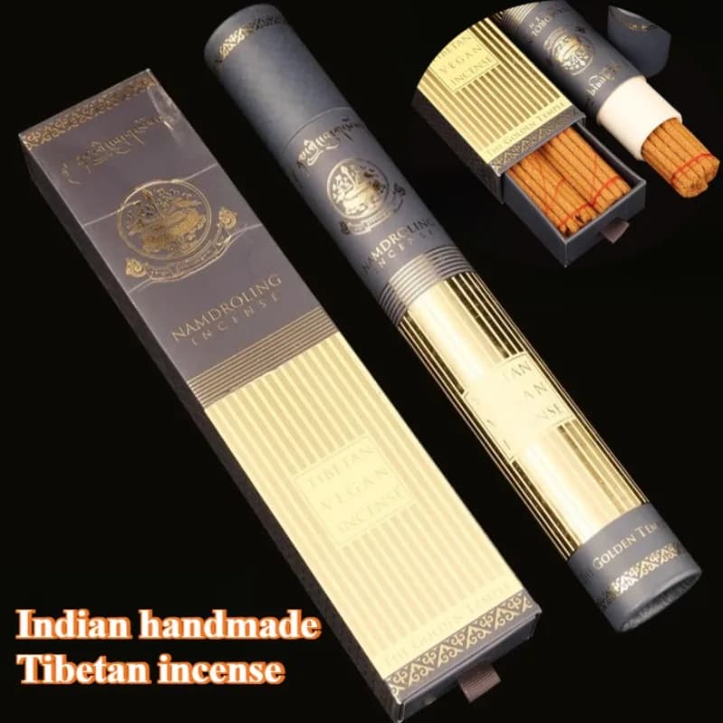 Boxed 48pcs India Tibetan Incense Pure Natural Handmade Lying Incense Home Indoor Worship Buddha Soothing Lasting Fragrance