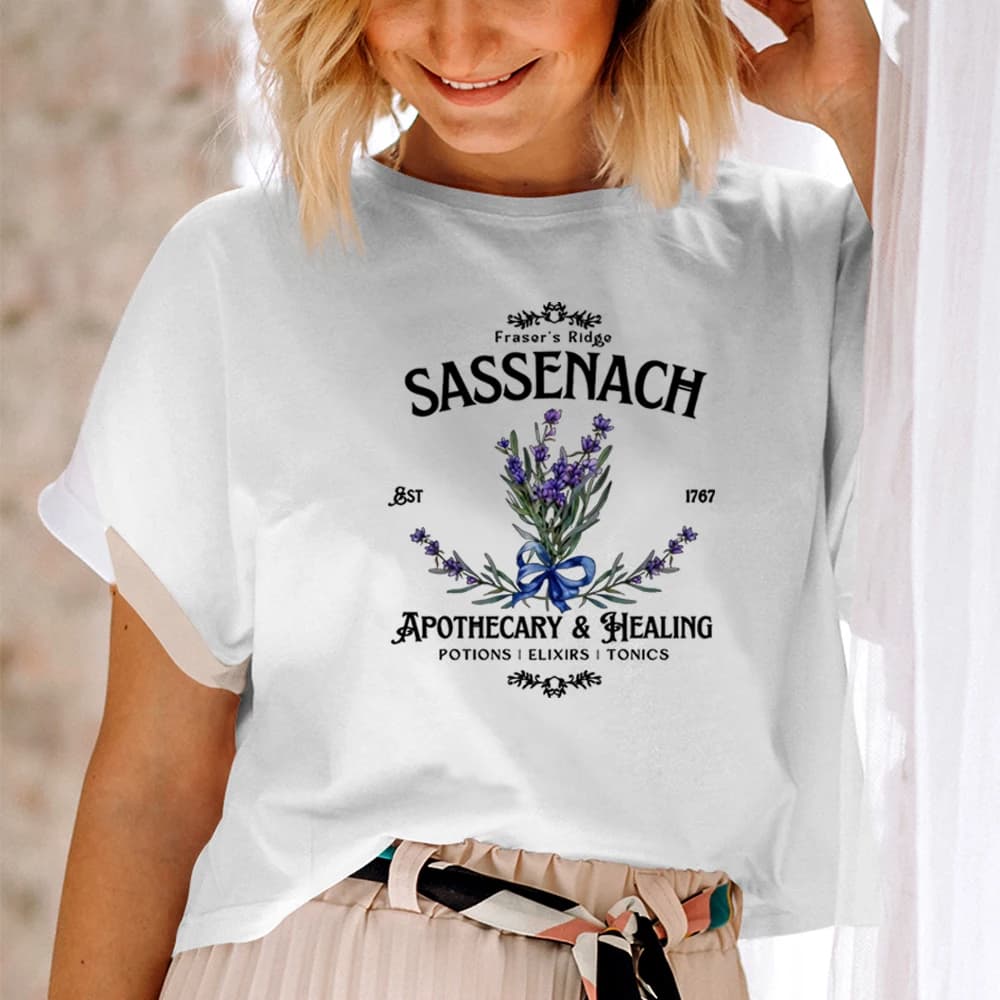 T-Shirt Sassenach, Maglietta Claire Fraser della Serie Outlander, T-Shirt Jamie Fraser, Regalo per Fan del Clan Fraser Ridge, Regalo Outlander