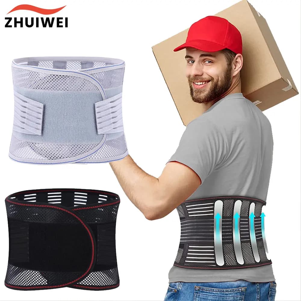 Supporto lombare cintura in vita terapia della salute corsetto di supporto per la colonna vertebrale posteriore traspirante per ernia del disco sollievo dal dolore uomo donna