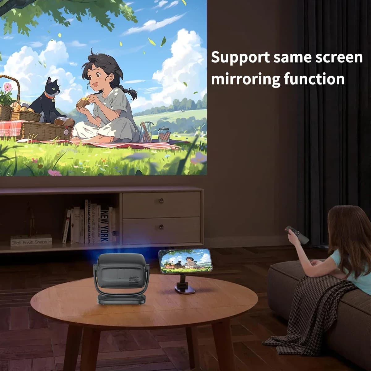 Proiettore LED Full HD Wireless Smart Home Interattivo Proiettore Tascabile Pico Portatile Android LCD 4K Mini Proiettore