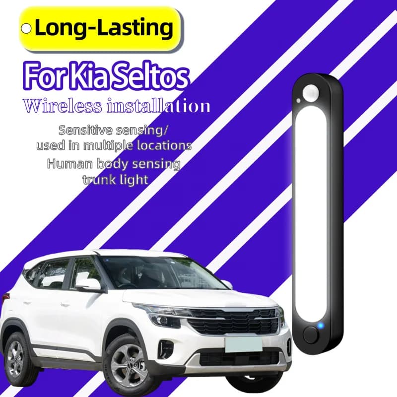 For Kia Seltos City SUV Trunk Light Wireless Magnetic Rechargeable Motion Sensor LED Rear Storage Area Lighting Lamp