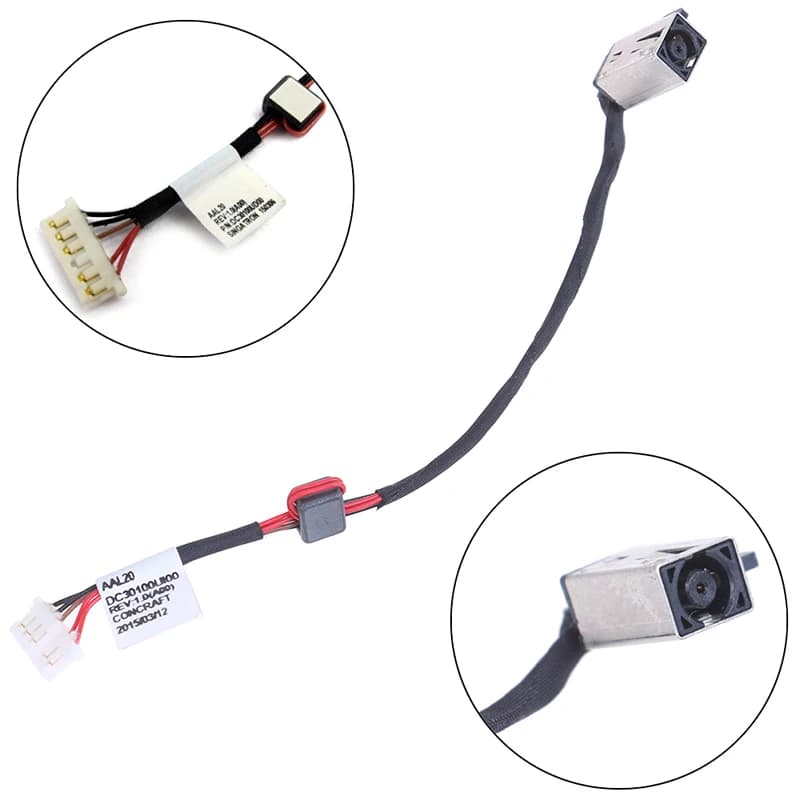 Nuovo Laptop per Dell Inspiron 15 5566 i5566 P51F 3000 5000 3559 5558 5555 5459 5559 cavo Jack di alimentazione cc cavo di ricarica per porta