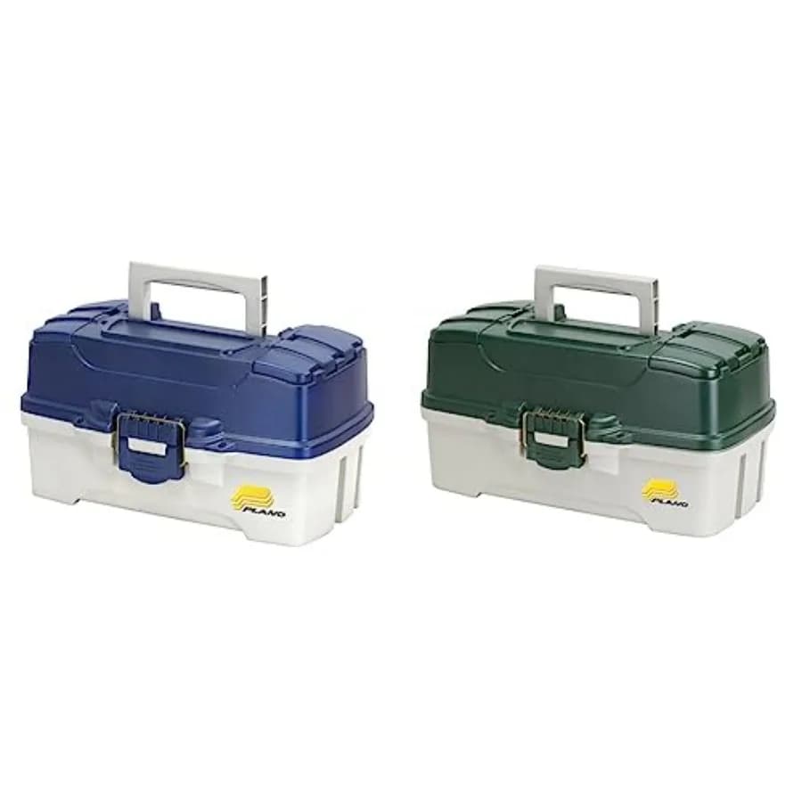 Set of 2 and 3 Parts Fishing Tool Boxes, Black Premium Organizer for Fishing Equipment