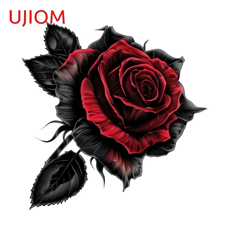UJIOM Adesivi murali con grafica classica rosa Arte romantica Fai da te Decalcomanie per fermaporta di casa Divertenti decorazioni per cucine impermeabili