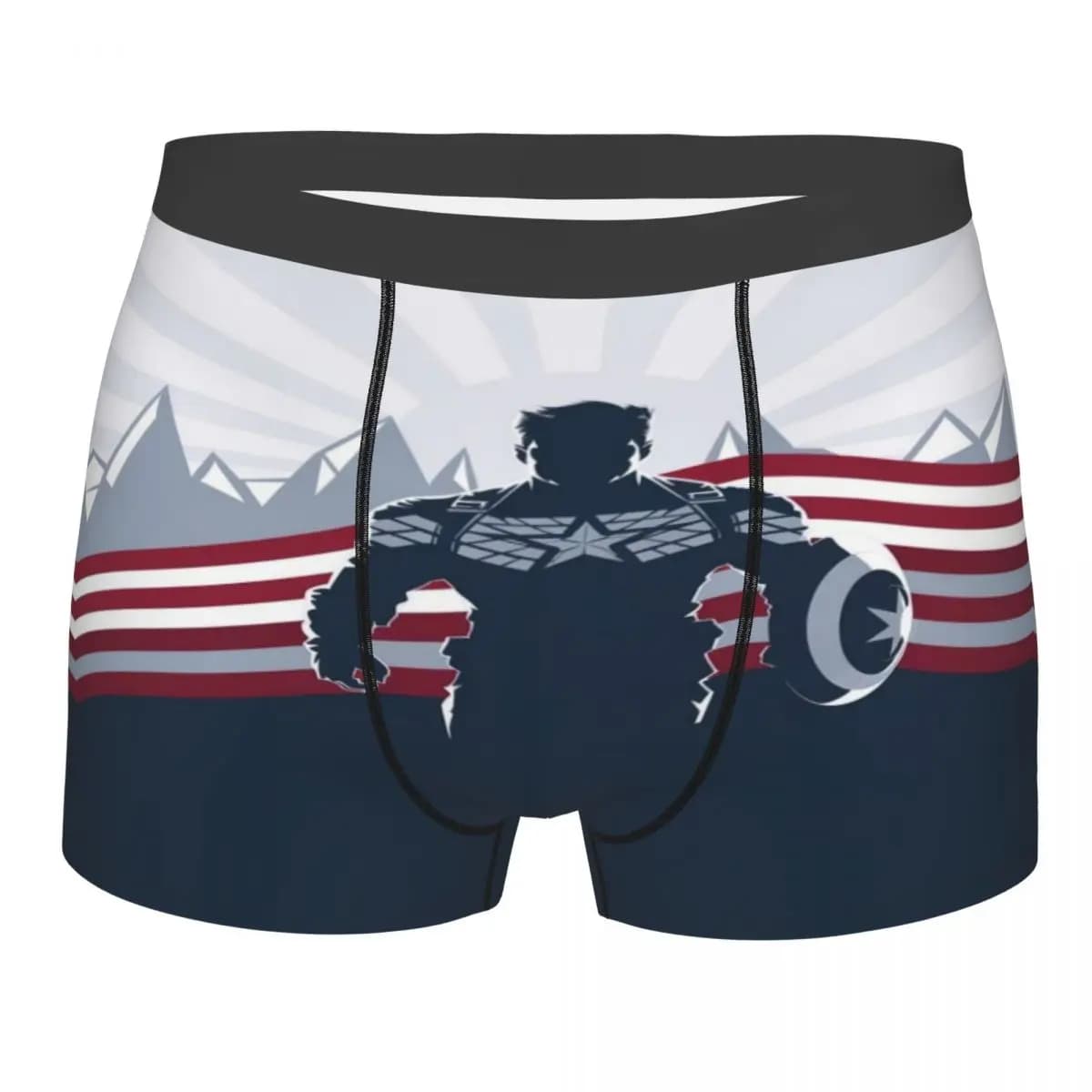 Boxer personalizzati del film Captain America, slip da uomo, biancheria intima divertente