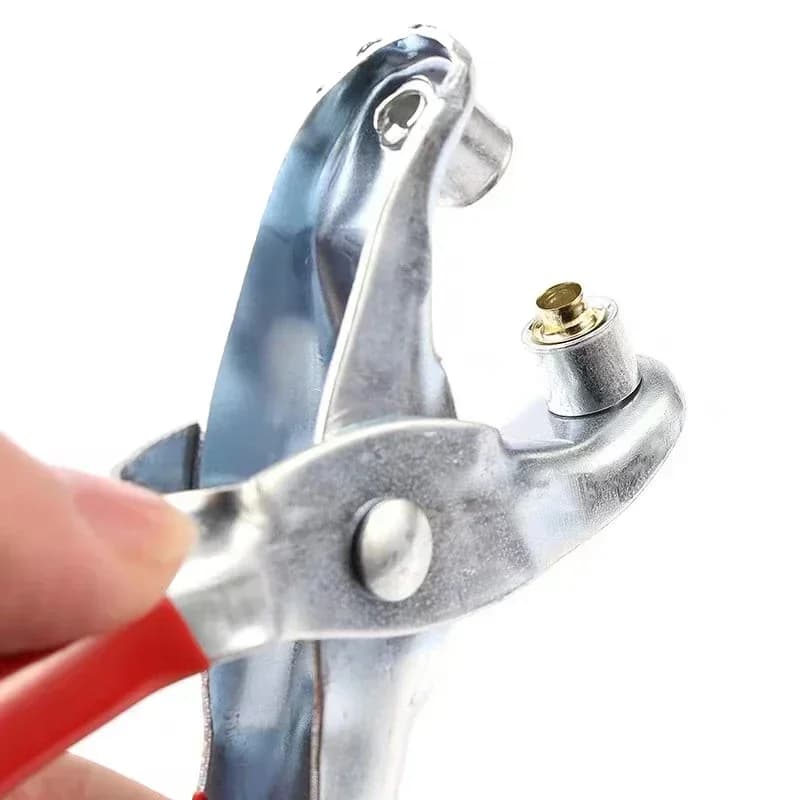 100 pz Anelli a punta 4mm Bottoni con fibbia Pinze color metallo Bottone a pressione Artiglio Set fai da te Pinza a pressione manuale Rivetto Fibbia Strumento per cucire