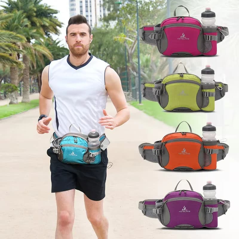 Cutdoor Cycling Running Hiking Climbing Bum Belt Water Repellent Waist Bag Multifunctional Waist Pack With Water Bottle Holder