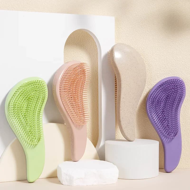 Magic detachment brush for hair, 1 piece, soft wheat straw, scalp massager, antistatic