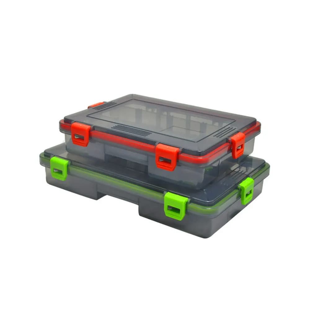 Scatola Porta Attrezzi da Pesca in Plastica con Scomparti Mobili, Contenitore per Esche, Ampia Custodia per Accessori e Forniture da Pesca