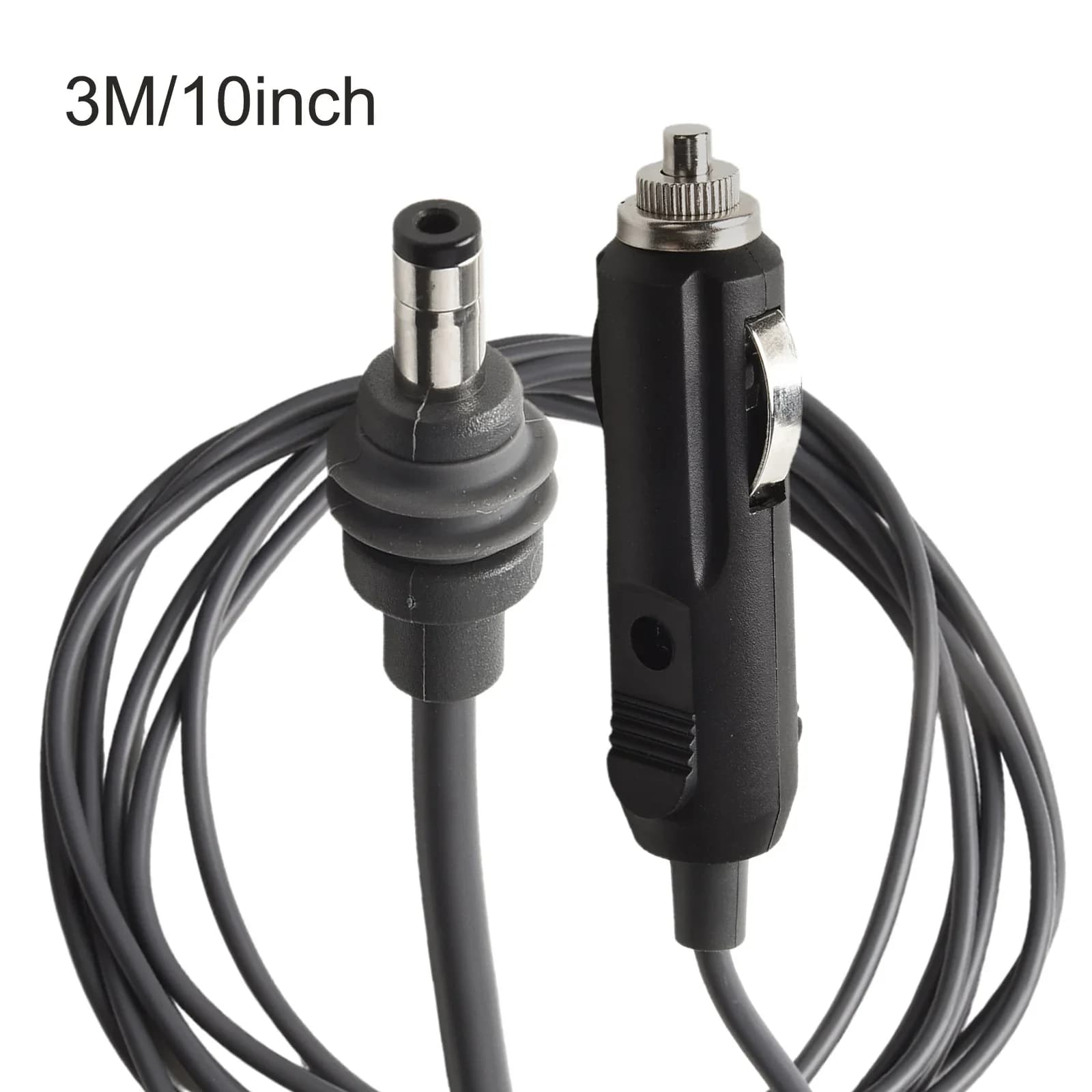For Boats Outdoor Charger Cable DC Car Charger Cord Black Gray Replaceable Fuse PVC Pure Copper 18 AWG Material
