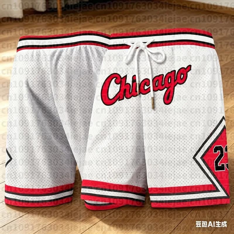 Pantaloni da basket da uomo, pantaloncini sportivi, elastici, stile Y2K, oversize, casual, ad asciugatura rapida, adatti per il fitness quotidiano