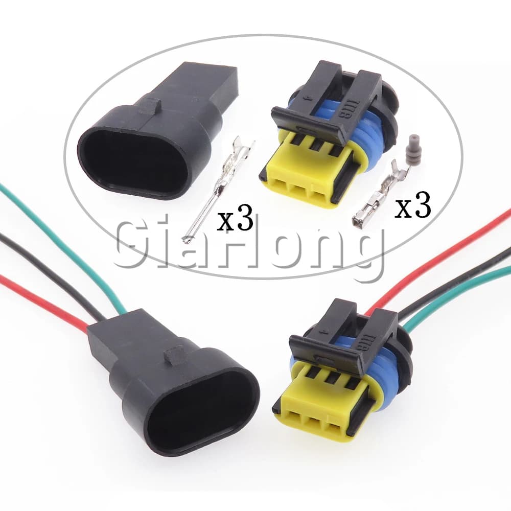 1 Set 3 vie accessori per Auto 15336029 presa per cablaggio impermeabile per Automobile connettore per cavo sigillato per Auto