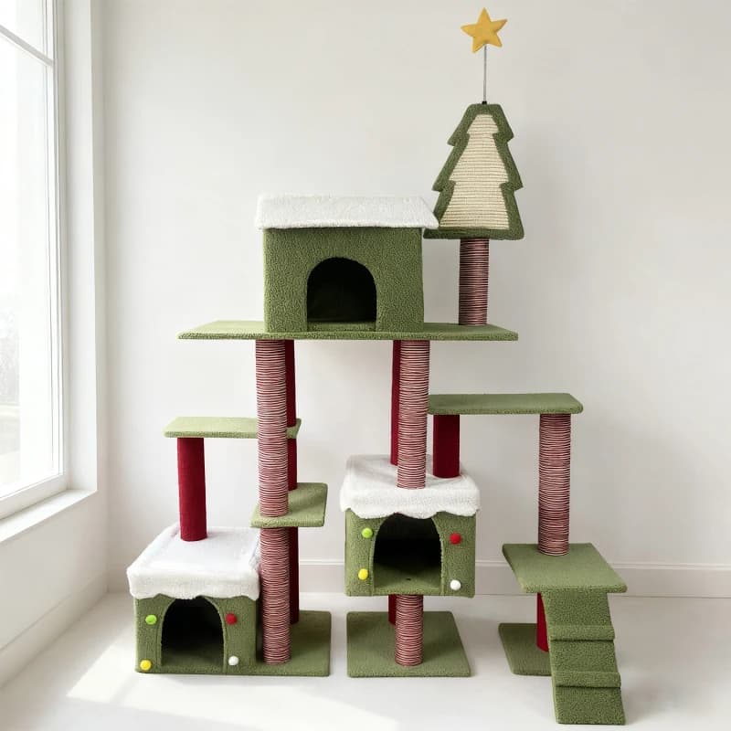 Ampio Albero di Natale per Gatti da Interno