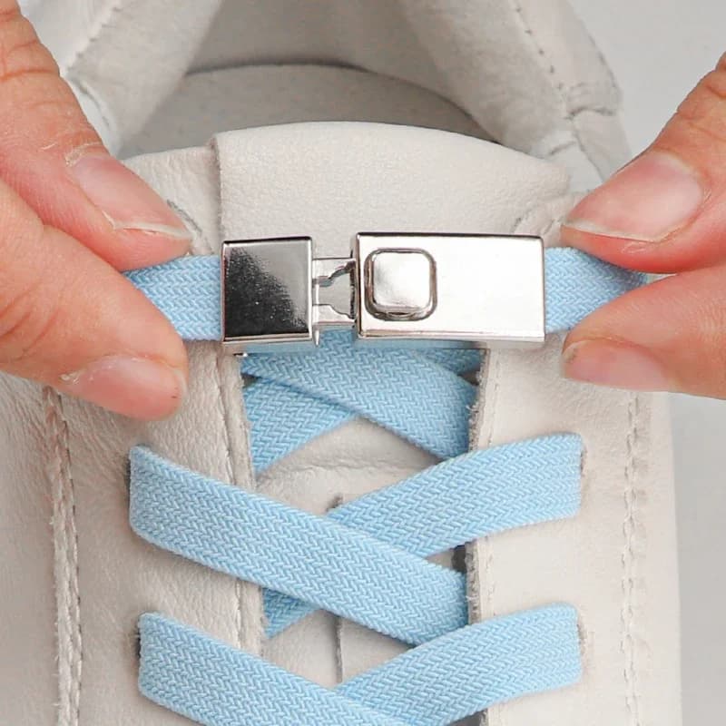 New No Tie Shoe Laces Press Lock Shoelaces Without Ties Elastic Laces Sneaker Kids Adult Widened Flat Shoelace for Shoes