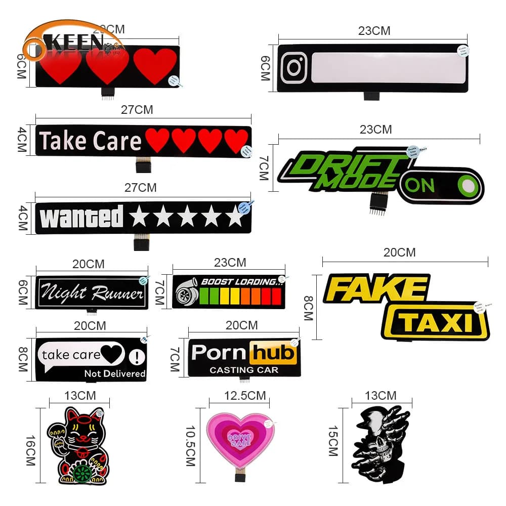 Oken parabrezza elettrico Wanted 5 Star Car Window Sticker Auto Moto Safety Sign decalcomanie decorare luci a LED per adesivo del veicolo