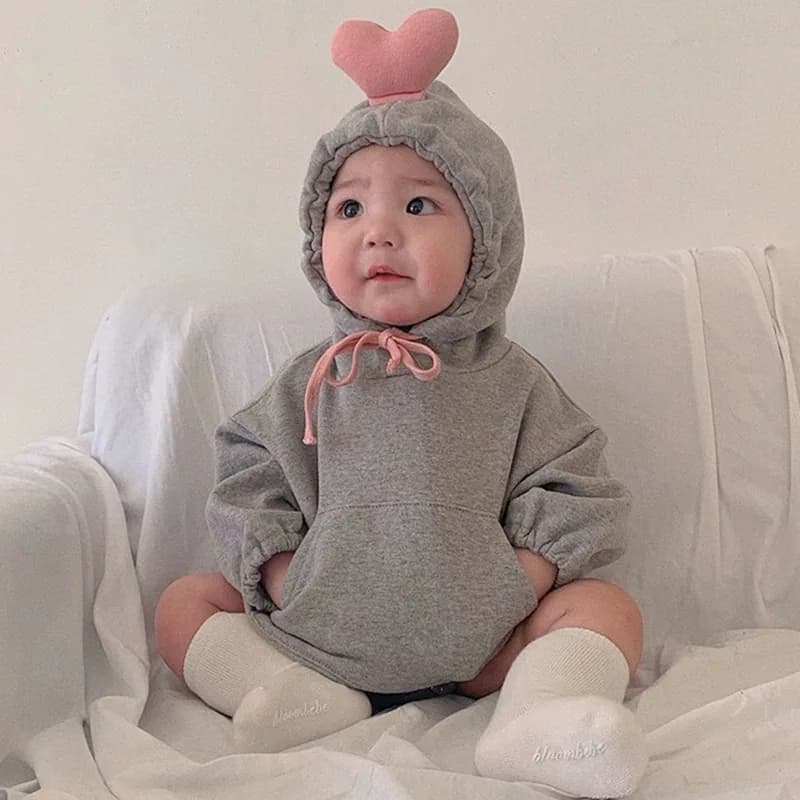 2025 Spring Autumn Baby Girls Clothes Set Cotton Hoodie Patchwork Love Drawstring Romper Suit Skinny Pants Socks Toddler Outfits