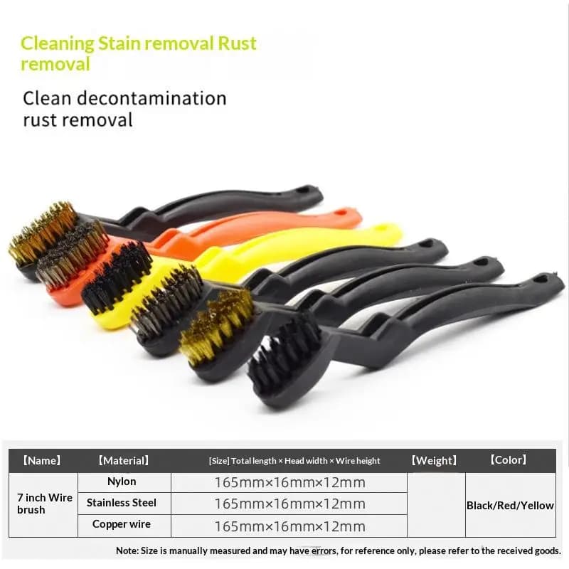 NEW SALE 3Pcs Curved Handle Brush Kit Wire Brush Set For Cleaning Welding Slag And Rust Removal Industrial Scrubbing Brush