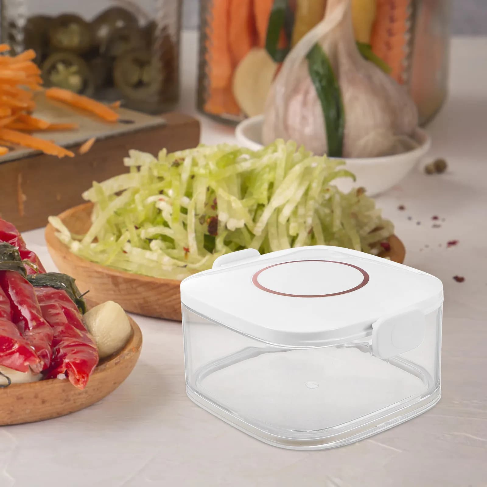 Set di Contenitori per Spezie con Coperchio Trasparente, Organizzatore Ermetico a 12 Scomparti per Erbe e Condimenti da Cucina