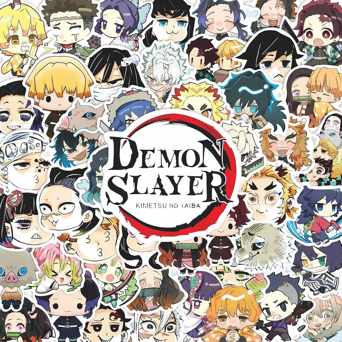 57 pezzi Cartoon Demon Slayer Anime adesivo telefono fai da te laptop bagagli skateboard graffiti decalcomanie divertimento per bambini