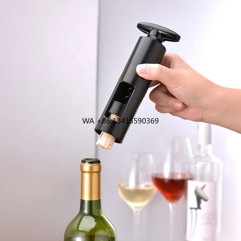 2025 Nuovo apribottiglie manuale per vino rosso a forma di T dal design semplice per uso in cucina