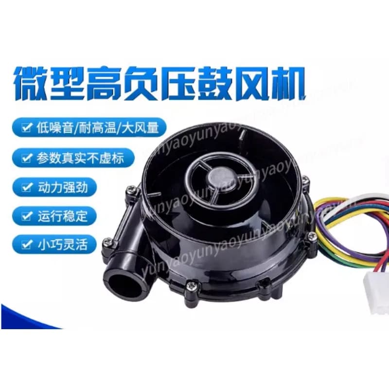 Ventilatore Centrifugo DC 24V Senza Spazzole ad Alta Pressione e Grande Volume d'Aria, Purificatore d'Aria per Auto