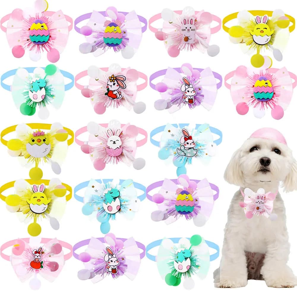 Nuovo 50/100pcs Pet Dog Papillon Per La Pasqua Cane Toelettatura Moda Samll Cucciolo di Cane Papillon Collare Accessori Coniglio Prodotti Per Animali Domestici