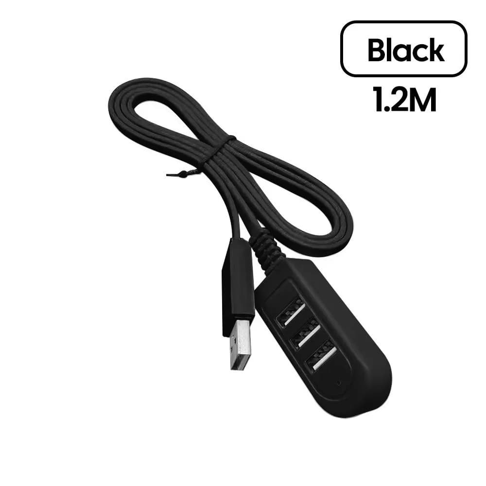 Hub USB Portatile Multifunzione 30/120cm, Adattatore USB 2.0 Aggiornato, Cavo Estensore USB 3 in 1