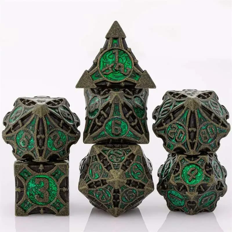 Set completo di dadi per Dungeons and Dragons - DnD dadi-dadi poliedrici RPG dadi regalo-D20 D12 D10 D8 D6 D4-dadi taglienti