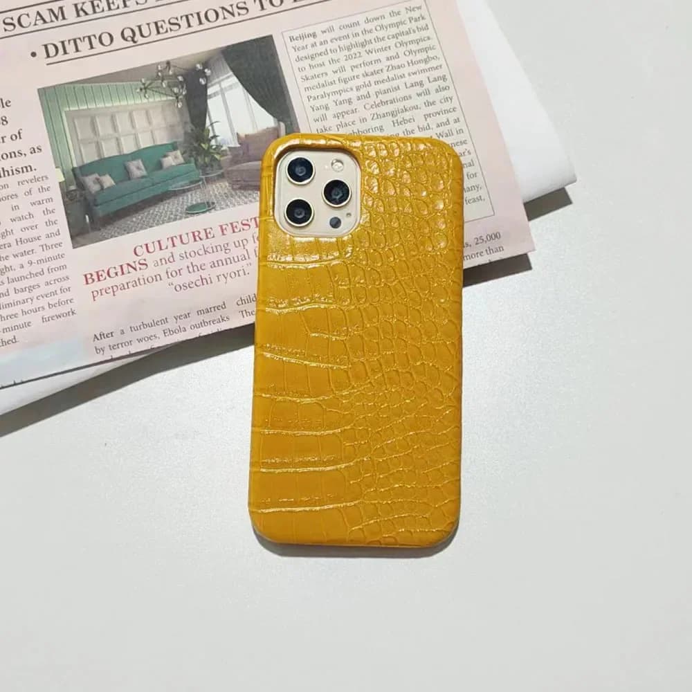 Adatto per iPhone 15 custodia per telefono modello coccodrillo 14 custodia rigida promax Half Pack 13 12pro 11 custodia protettiva Anti goccia XL XSmax