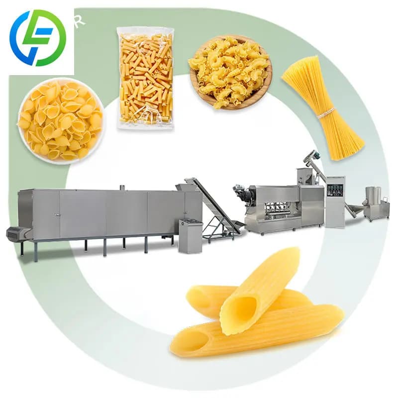 Rice Noodle Pasta Macaroni Dough Italian Commercial Industry Single Screw Extruder Make Production Machine