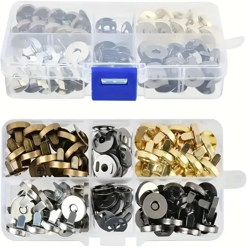 Bottoni automatici magnetici da 14 mm facili da attaccare - Confezione da 40 set multicolore per cucito e artigianato, elementi di fissaggio in metallo resistenti ed eleganti