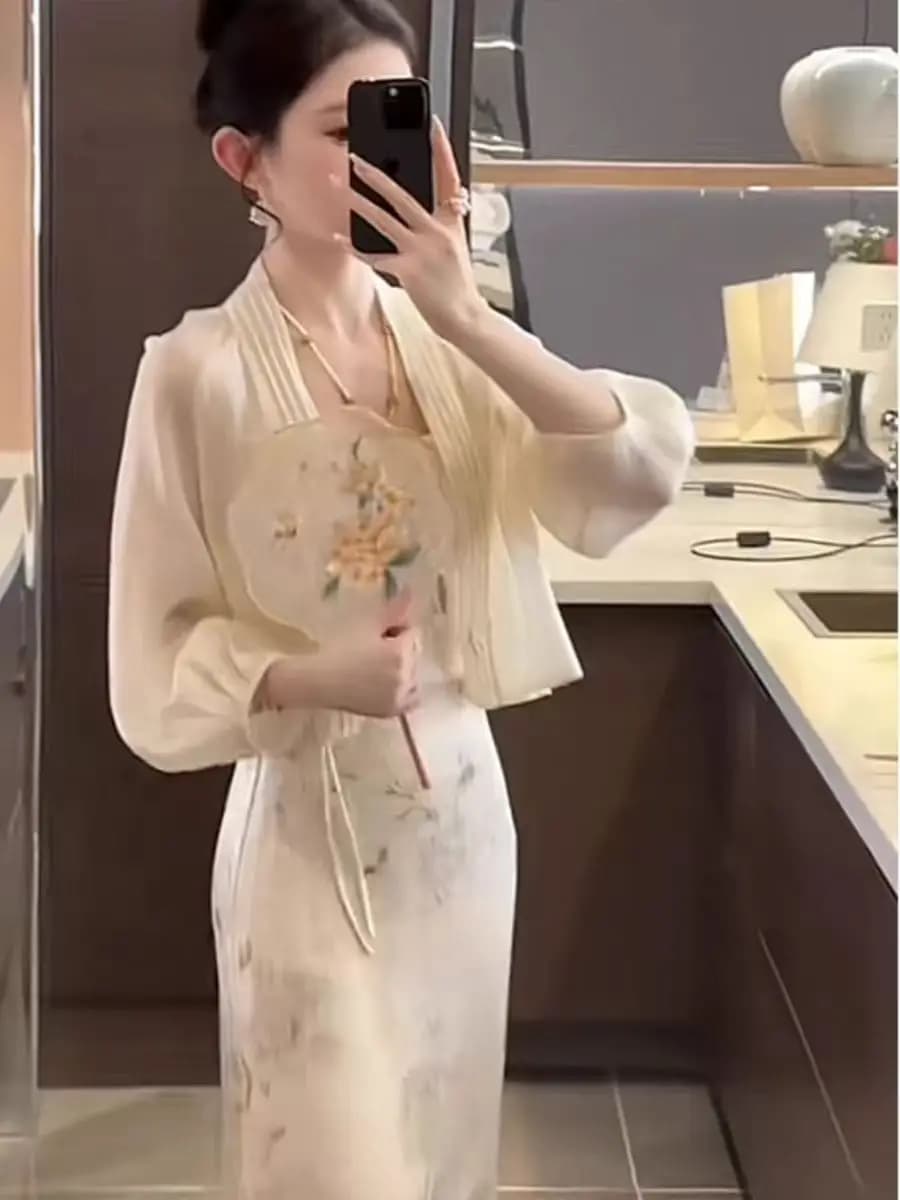 Summer New Women's Shirts Style Chinese Solid Color Long Sleeve Solar Protection Elegant Shirt Ladies Blusas Top Women's Shirt Chic