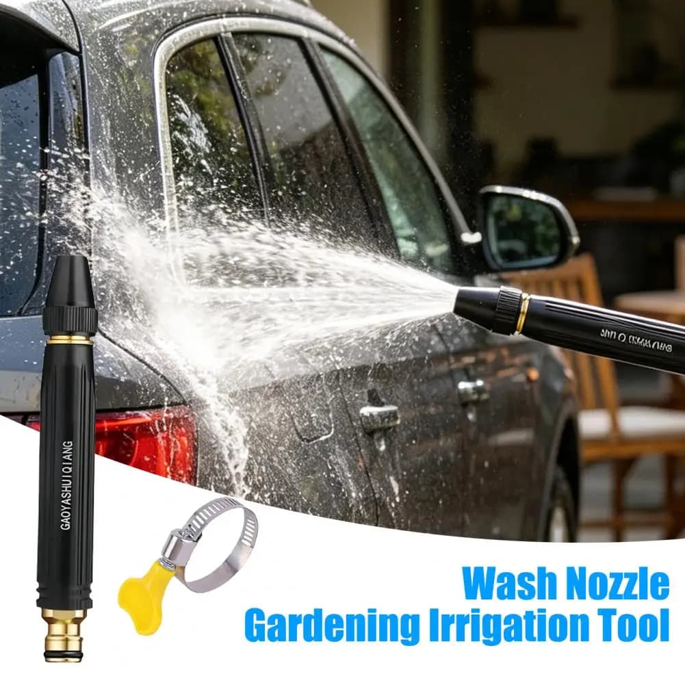 Ugello per idropulitrice ad alta pressione con tubo booster e spruzzatore, attacco rapido, facile da installare, strumento per irrigazione e pulizia del giardino