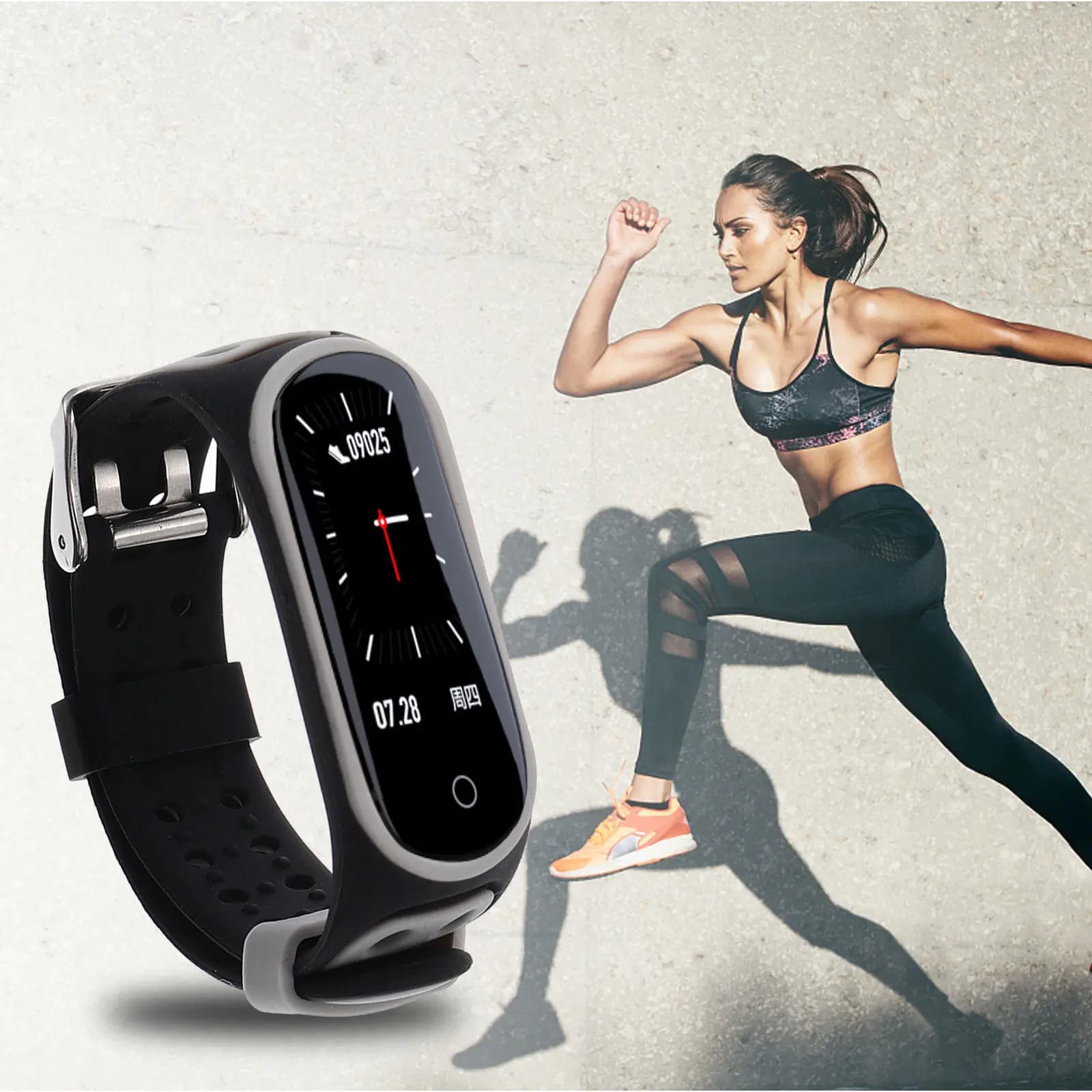 2Pcs Fashion Silicone Watch Band for 5 Smooth Skin Friendly Adjustable Wristband Sports Fitness Bracelet Unisex Comfort