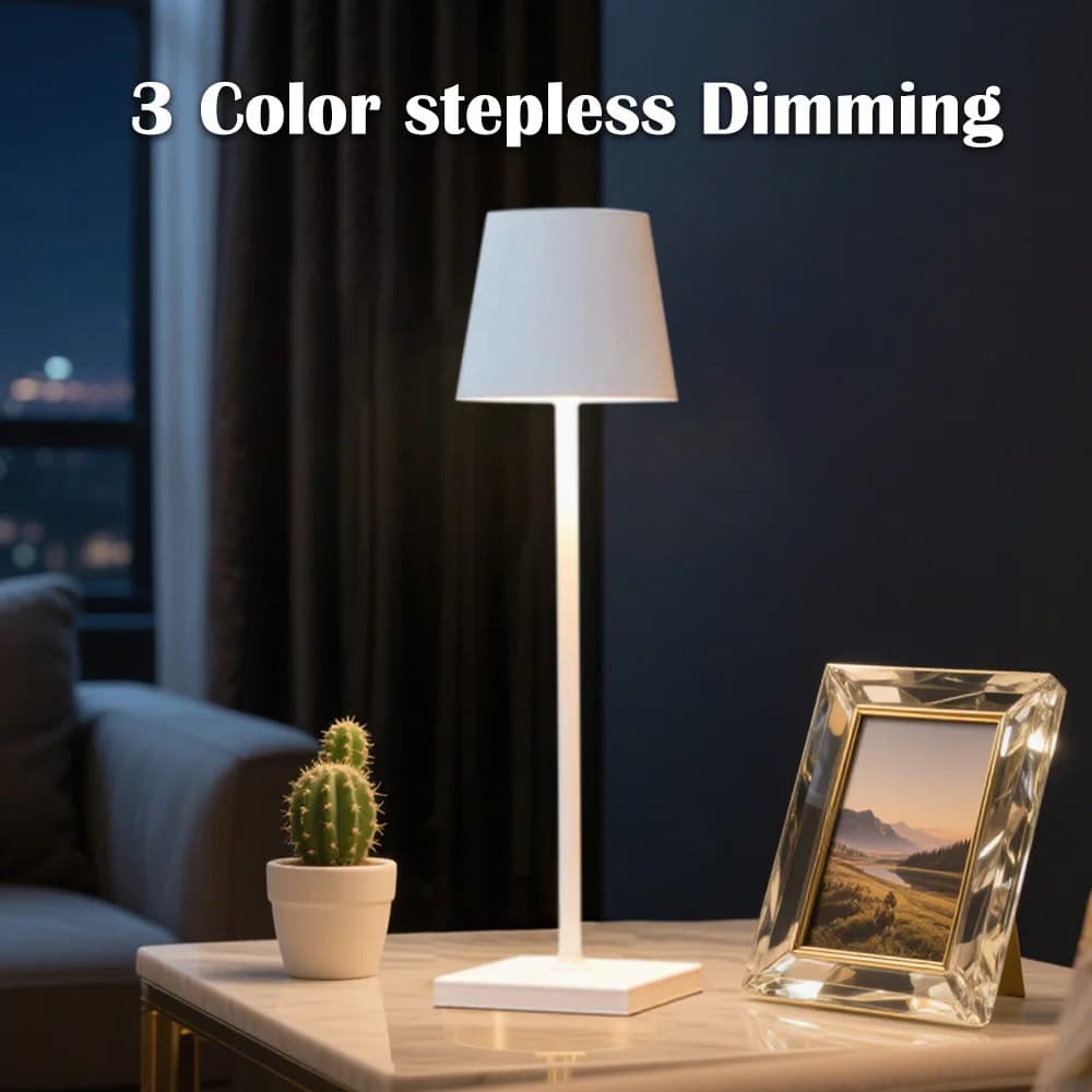 Lampada da scrivania a LED Lampada da tavolo ricaricabile USB Bar Ristorante Ambiente Lampade touch wireless Luci a LED impermeabili Luce per arredamento camera da letto