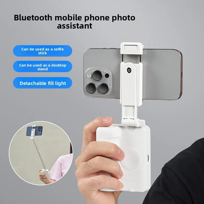 Selfie Stick multifunzionale per telefono per persone pigre con luce di riempimento, telescopico da tavolo, anti-shake portatile per streaming live