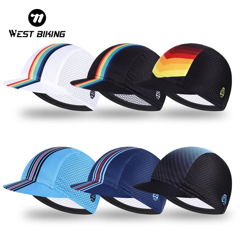 WEST BIKING Summer cycling caps Anti-sports bike cap UV Ice Silk Man Women's Lining For Fresh Breathable Helmet Cycling Equipment