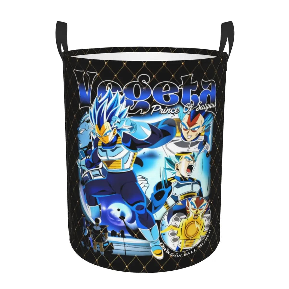 Cesto per la biancheria pieghevole D-Dragon B-Ball Vegeta Anime, cesto portabiancheria in stile cartone animato giapponese per la conservazione di vestiti domestici