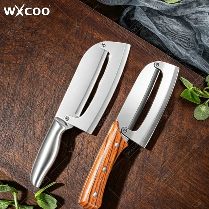WXCOO Stainless Steel Kitchen Peeler for Household Non-slip Handle Large Planer Fruit and Potato Paring Knife Sugarcane Peeler
