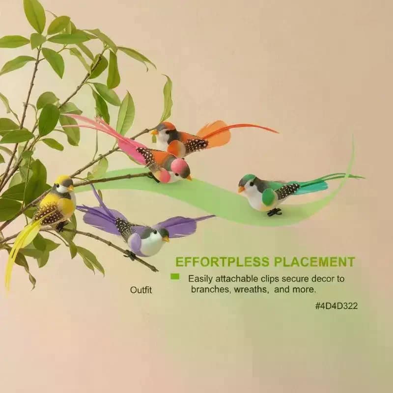 1Pcs Random Simulation Swallow Tail Bird Clip Handmade Bird Plant-decorated Artificial Bird Handicrafts Ornament Gift