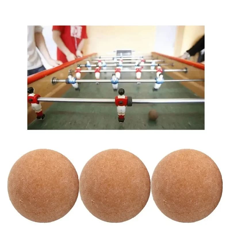 4 lotto 36mm sughero legno massello satinato biliardino pallone da calcio calcio bambino piede fussball desktop calcio babyfoot Dropshipping