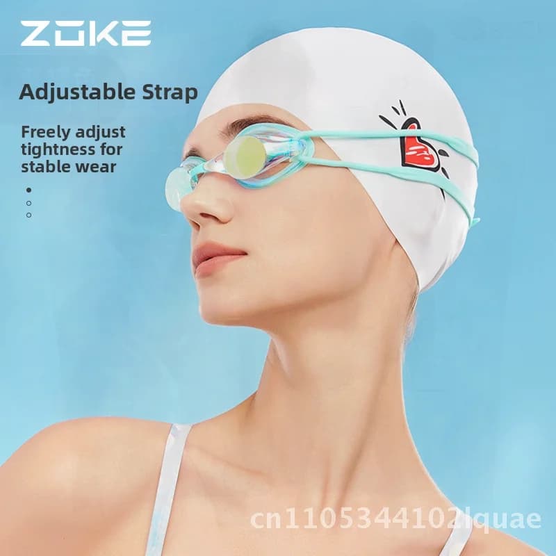 ZOKE Zhouke Professional Running Swimwear with Small Frame Anti-fog Training Competition for Kids Electrolytic Waterproof